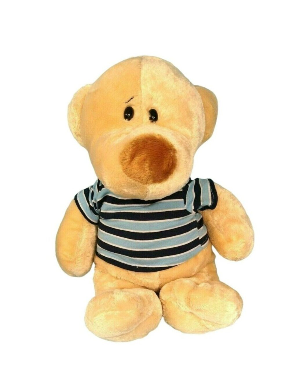 Vintage Chrisha Playful Plush Dog Puppy Says I LOVE YOU Tan Stuffed Animal 17"